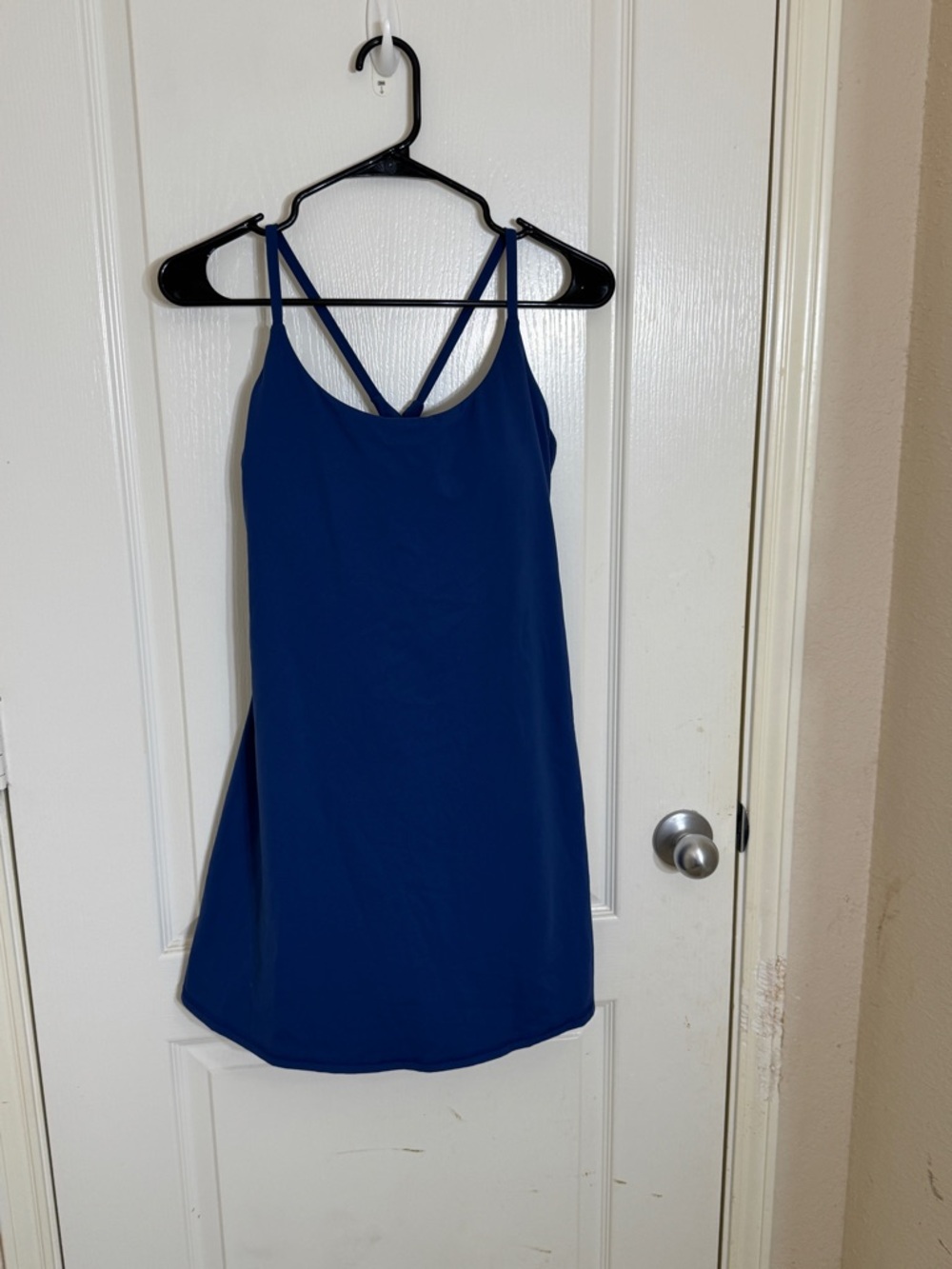 Halara SoftlyZero Plush Molded Cups Low Support Blue Active Wear Dress M NWT - Picture 3 of 12